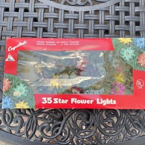 Vtg Aluminum Reflector Star Atomic Starburst Reflector Christmas Light String